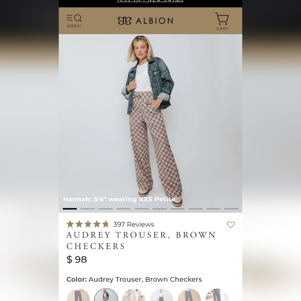Albion Brown Checkered Trousers